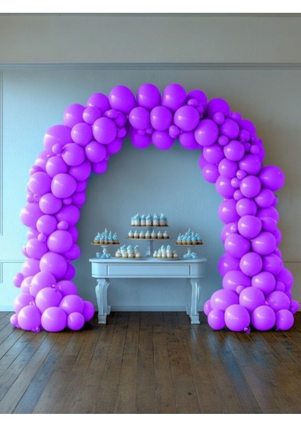 20 Adet 12" Metalik Mor Balon - Doğum Günü Parti ve Eğlenceli Etkinlikler Için