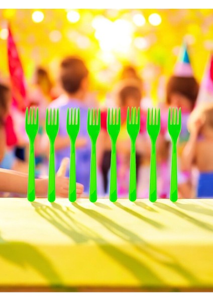 8 Adet Yeşil Çatal - Doğum Günü Parti ve Eğlenceli Etkinlikler Için fiyatları