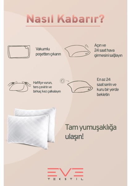 10 Adet Diamond Serisi Kılıflı Fermuarlı Yıkanabilir Antialerjik Silikon Elyaf Yastık 50x70cm 800 gr
