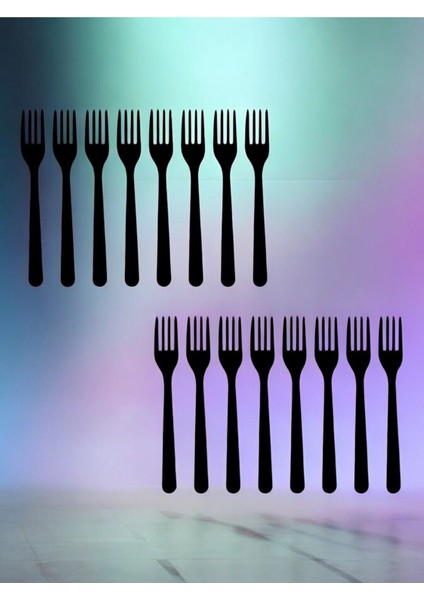 100 Adet Siyah Çatal - Doğum Günü Parti ve Eğlenceli Etkinlikler Için fiyatları