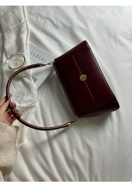 Vintage Bordo Baget Çanta fırsatları