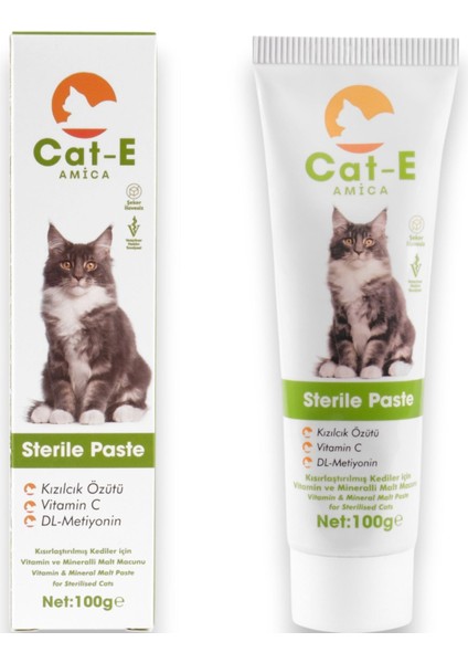 Sterile Paste Kısırlaştırılmış Kediler İçin Vitamin ve Minarelli Malt Macunu