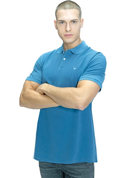 Erkek Parça Boya Polo T-Shirt