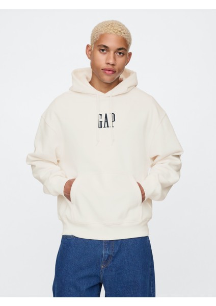 Erkek Bej Vintage Soft Gap Logo Sweatshirt