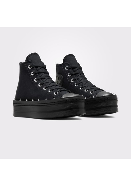 Chuck Taylor All Star Modern Lift Platform Studded Kadın Siyah Sneaker fiyatları
