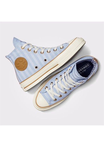 Chuck 70 Herringbone Stripe Kadın Mavi Sneaker indirimleri