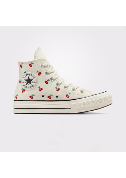 Chuck 70 Cherries Kadın Krem Sneaker