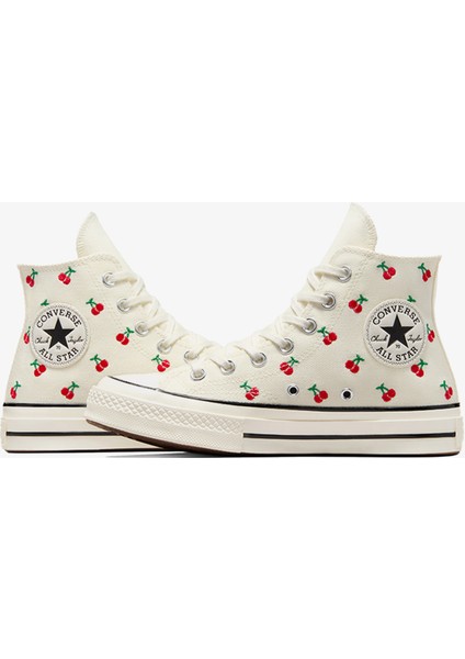 Chuck 70 Cherries Kadın Krem Sneaker fırsatları