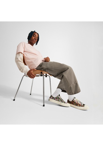 Beyond Retro Upcycled Floral Chuck 70 Siyah Sneaker modelleri