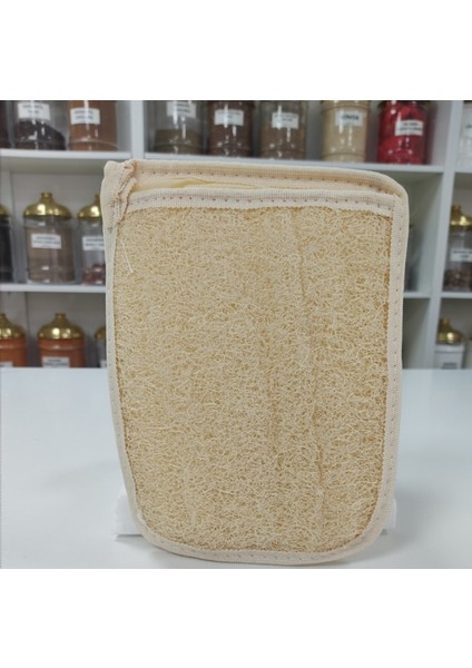 Doğal Kabak Lifi Işlenmiş Kare Mutfak Banyo Lifi Kese