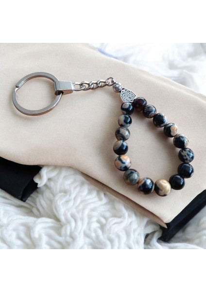 Akik Taşı Tesbih Anahtarlık - Doğal Taş Anahtarlık - Tesbih Anahtarlık Sertifikalı Doğal Taş Tesbih modelleri