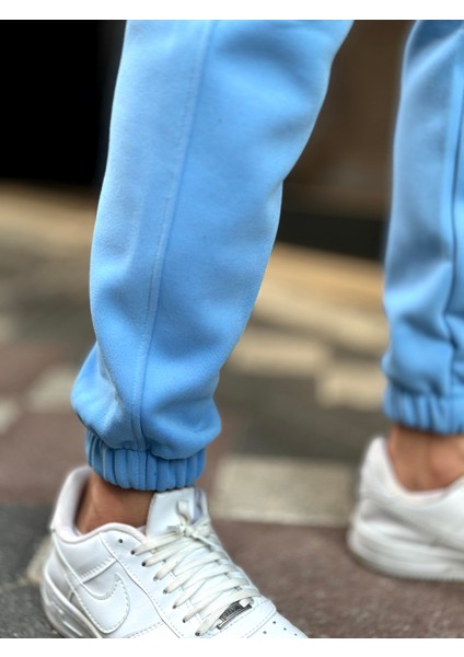 Erkek Eşofman Takımı Pamuklu Slim Fit Nakışlı Relaxed Takım