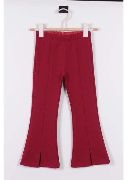 Kız Çocuk Kırmızı Ispanyol Paça Tayt