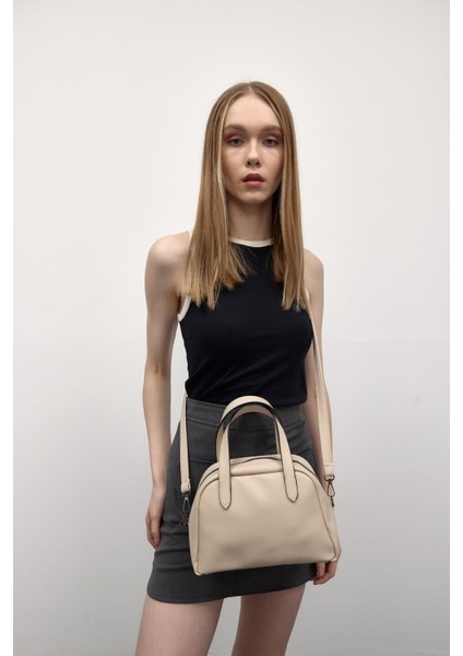 Nigift Barbara City Krem Çapraz Çanta modelleri