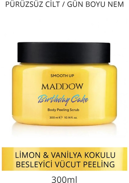 Body Scrub Limon & Vanilya Kokulu Nemlendirici Besleyici Vücut Peelingi