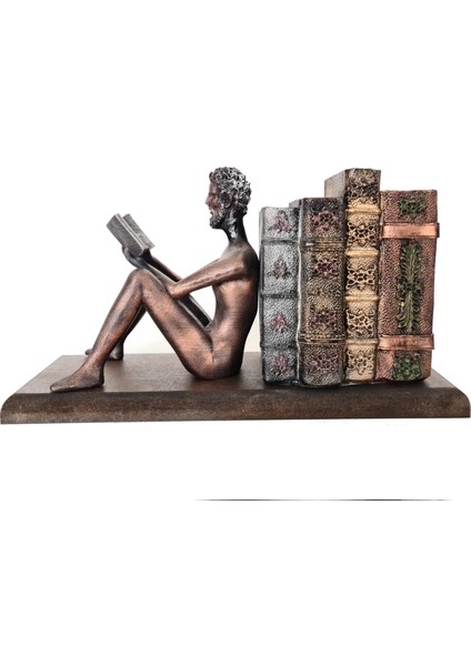 Kitap Okuyan Insan Kitap Figürlü Biblo Özel Tasarım