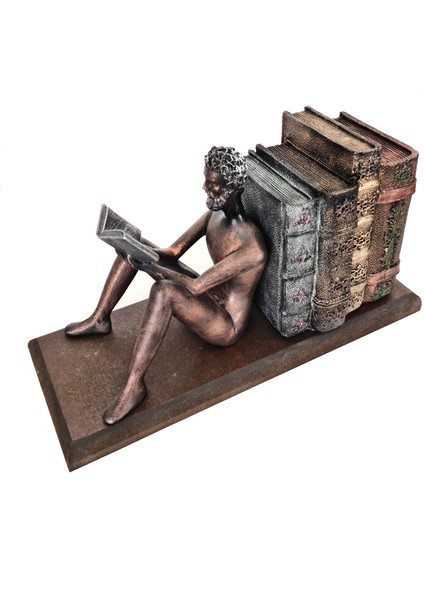 Kitap Okuyan Insan Kitap Figürlü Biblo Özel Tasarım fiyatları