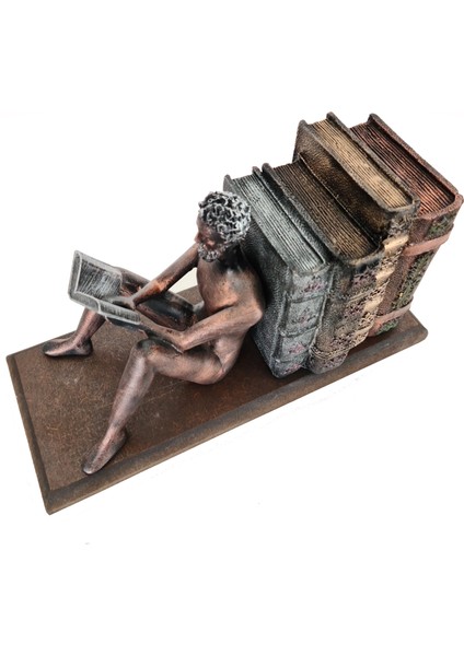 Kitap Okuyan Insan Kitap Figürlü Biblo Özel Tasarım modelleri