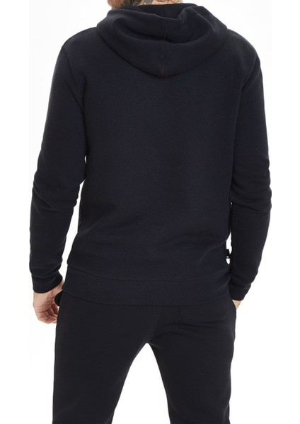 Ethab-Unisex Fermuarlı Kapşonlu Içi Polarlı Sweatshirt Siyah Cepli Model fırsatları