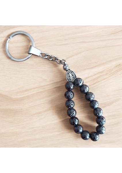 Lav Taşı Tesbih Anahtarlık - Doğal Taş Anahtarlık - Tesbih Anahtarlık Sertifikalı Doğal Taş Tesbih modelleri