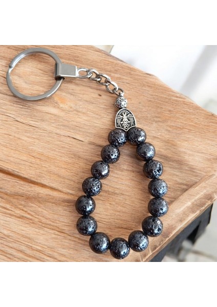 Lav Taşı Tesbih Anahtarlık - Doğal Taş Anahtarlık - Tesbih Anahtarlık Sertifikalı Doğal Taş Tesbih fırsatları