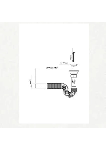 Koruklu Lavabo Mutfak ve Banyo Sifonu Lavabo Gider Borusu Sağlam ve A++ Kaliteli (S Aparatı)