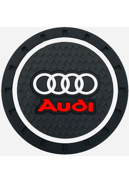 Audi Uyumlu Siyah Silikon Bardak Altlığı A1 A3 A4 A5 A6 Q1 Q2 Q3 Q5 Q7