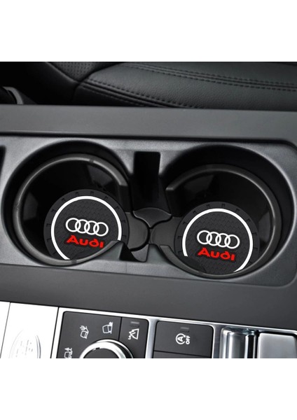 Audi Uyumlu Siyah Silikon Bardak Altlığı A1 A3 A4 A5 A6 Q1 Q2 Q3 Q5 Q7