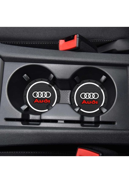 Audi Uyumlu Siyah Silikon Bardak Altlığı A1 A3 A4 A5 A6 Q1 Q2 Q3 Q5 Q7