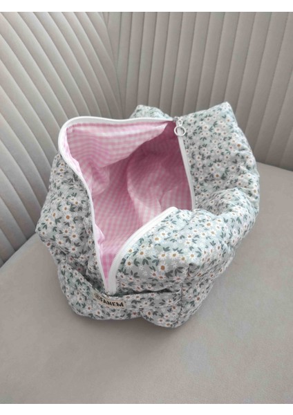 El Yapımı Saç Şekillendirici Çantası - Seyahat Çantası - XL Boy - Organizer Çanta - 12 x 15 x 35 cm