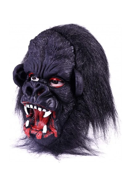 Lateks Goril Maskesi Siyah Saçlı 2 No fiyatları