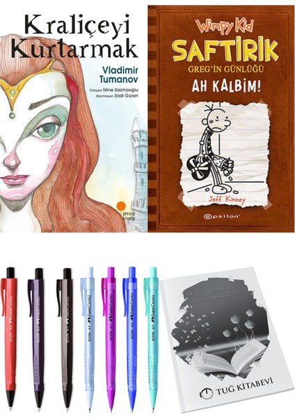 Saftirik 7 Ah Kalbim! ve Kraliçeyi Kurtarmak 2'li Set - Kalem