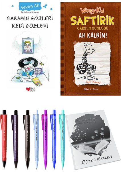 Saftirik 7 Ah Kalbim! ve Babamın Gözleri Kedi Gözleri 2'li Set - Kalem