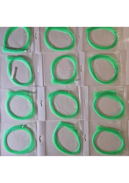Koyu Yeşil Ultraviyole (Uv) Neon Işıkta Parlayan Poşet Çapari Simi, Jig Yapım Malzemesi