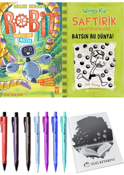 Saftirik 8 Batsın Bu Dünya! ve Robit 3 Gıcırtılı Bir Macera 2'li Set - Kalem