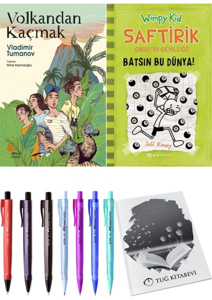 Saftirik 8 Batsın Bu Dünya! ve Volkandan Kaçmak 2'li Set - Kalem