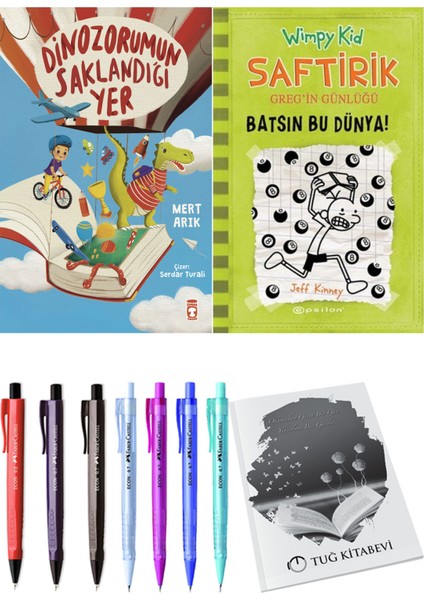 Saftirik 8 Batsın Bu Dünya! ve Dinazorumun Saklandığı Yer 2'li Set - Kalem