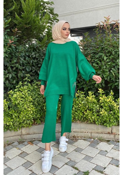 Altı Püsküllü Triko Takım Yeşil modelleri