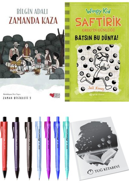 Saftirik 8 Batsın Bu Dünya! ve Zamanda Bisikleti 3 Zamanda Kaza 2'li Set - Kalem