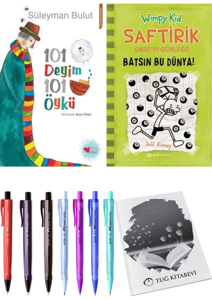Saftirik 8 Batsın Bu Dünya! ve 101 Deyim 101 Öykü 2'li Set - Kalem