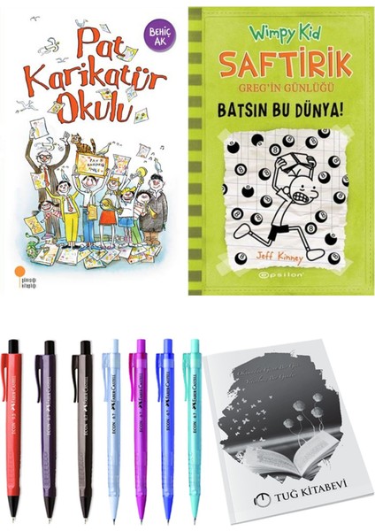 Saftirik 8 Batsın Bu Dünya! ve Pat Karikatür Okulu 2'li Set - Kalem