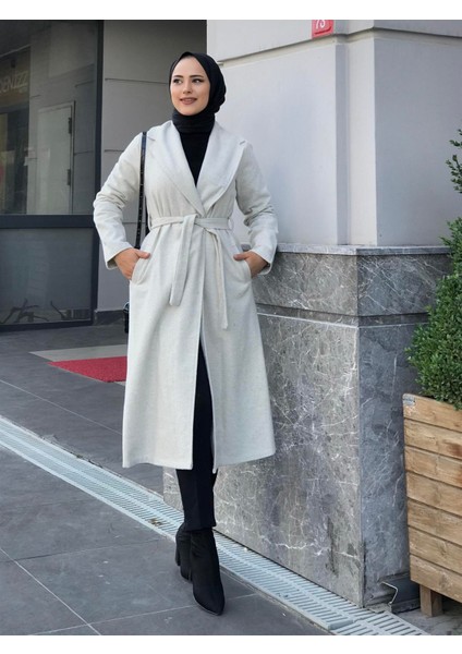Anja Şal Yaka Kaban Bej fiyatları