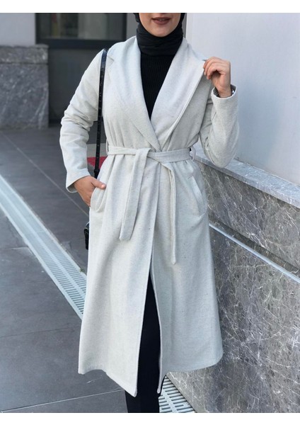 Anja Şal Yaka Kaban Bej modelleri