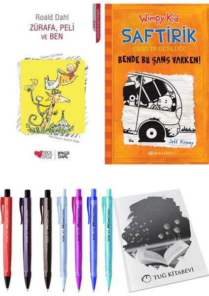 Saftirik 9 Bende Bu Şans Varken! ve Zürafa, Peli ve Ben 2'li Set - Kalem