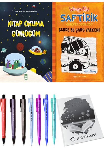 Saftirik 9 Bende Bu Şans Varken! ve Kitap Okuma Günlüğüm 2'li Set - Kalem
