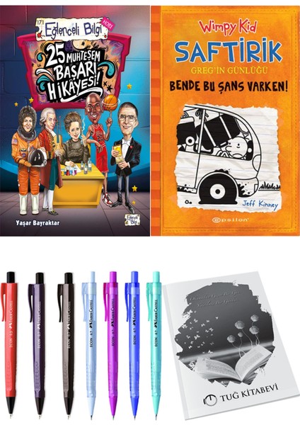 Saftirik 9 Bende Bu Şans Varken! ve 25 Muhteşem Başarı Hikayesi 2'li Set - Kalem