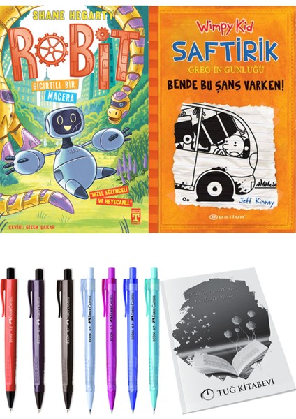 Saftirik 9 Bende Bu Şans Varken! ve Robit 3 Gıcırtılı Bir Macera 2'li Set - Kalem