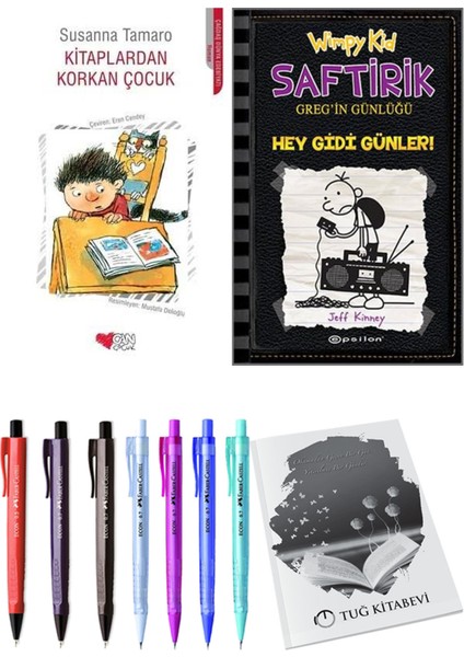 Saftirik 10 Hey Gidi Günler! ve Kitaplardan Korkan Çocuk 2'li Set - Kalem