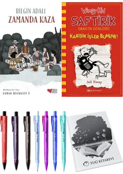 Saftirik 11 Karışık Işler Bunlar! ve Zamanda Bisikleti 3 Zamanda Kaza 2'li Set - Kalem