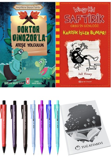 Saftirik 11 Karışık Işler Bunlar! ve Doktor Dinozor'la Ateşe Yolculuk 2'li Set - Kalem